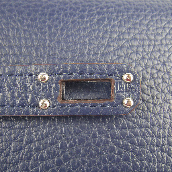 High Quality Hermes Kelly Long Clutch Bag Dark Blue H009 Replica